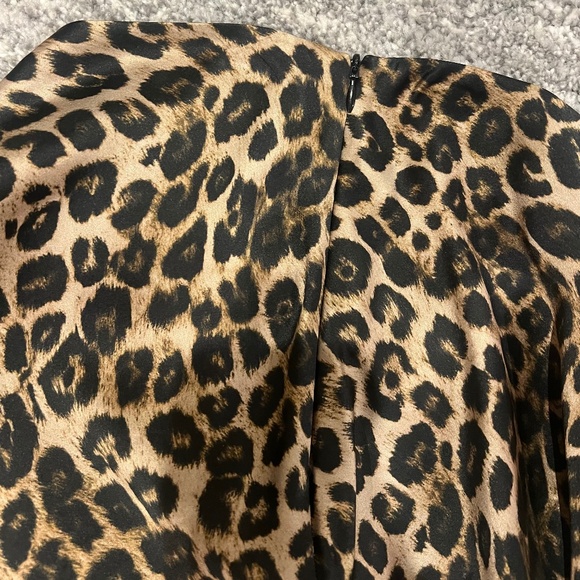 NWT The Kooples Leopard Prink Silk Midi Skirt Size Large - Picture 5 of 8